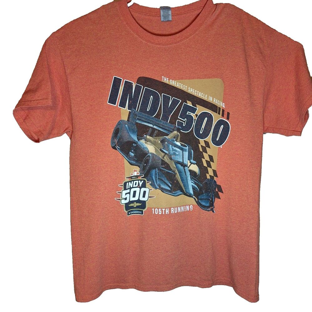 2021 Indy 500 T-Shirt Mens L Racing Motorsports Indianapolis Motor Speedway